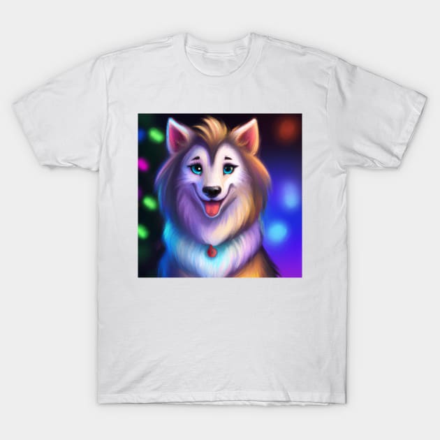 Cute Siberian Husky Drawing T-Shirt by Play Zoo